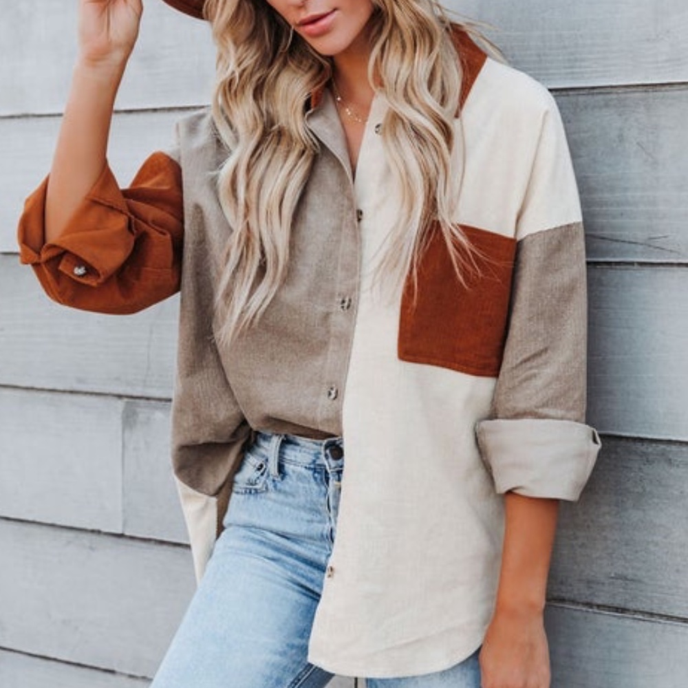 Colorblock Shacket
